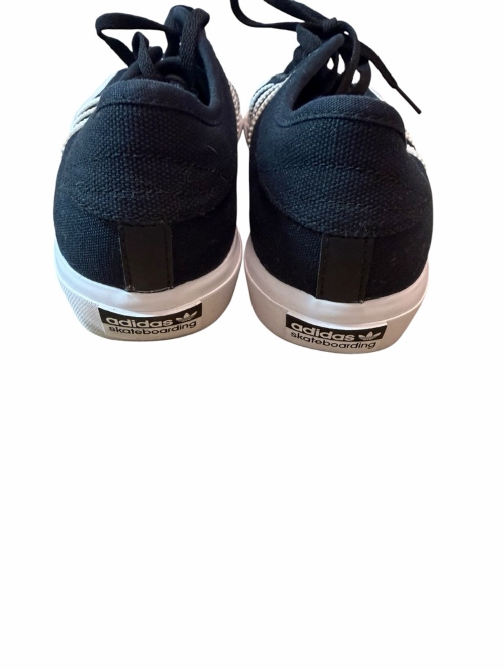 Adidas Nizza RF Black White Canvas Sneakers Mens 7 Womens 8.5 - Picture 6 of 8